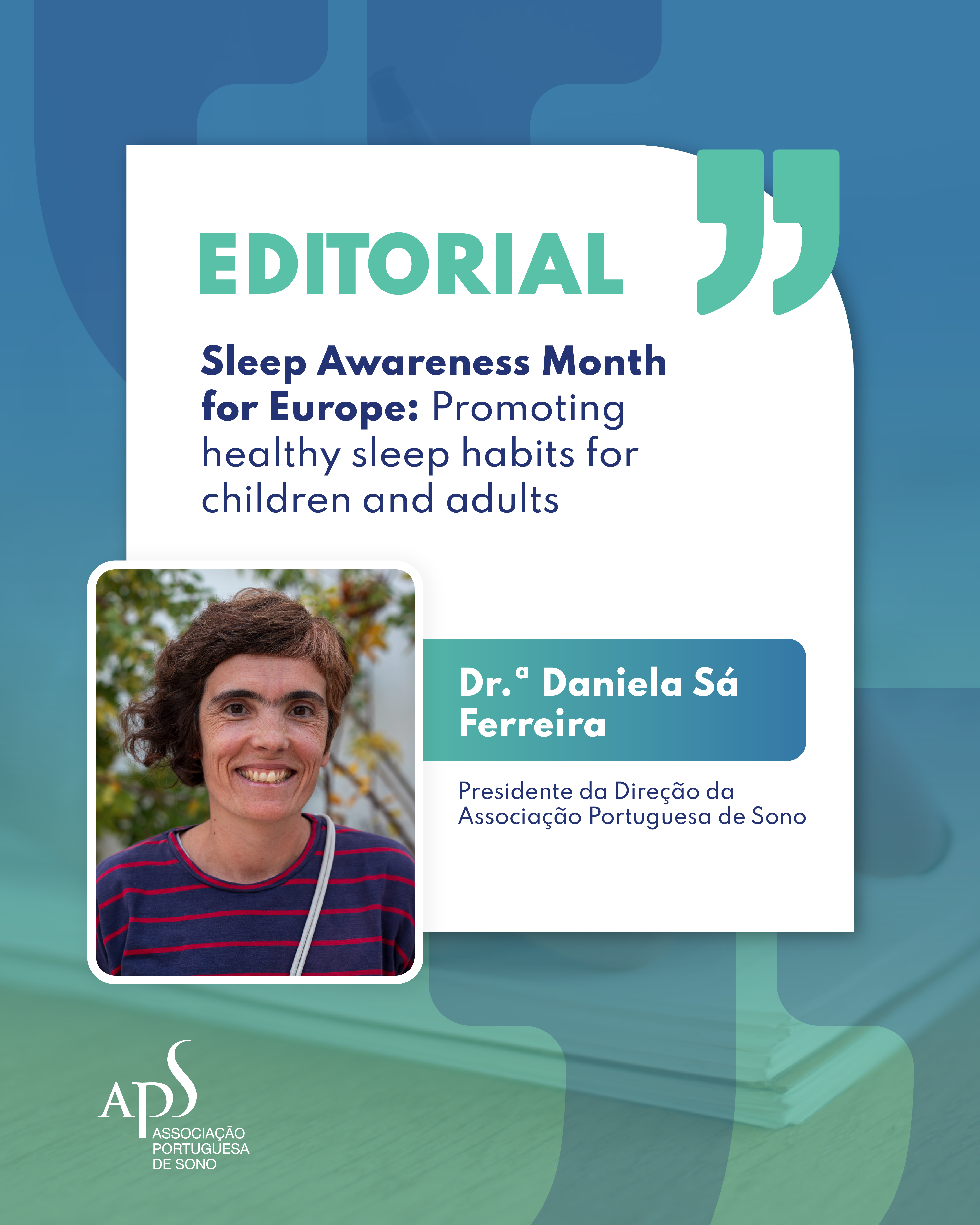 Dr.ª Daniela Sá Ferreira destaca a importância de hábitos saudáveis em editorial europeu